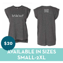 Load image into Gallery viewer, Women&#39;s Flowy Muscle Tee w/ Rolled Cuff