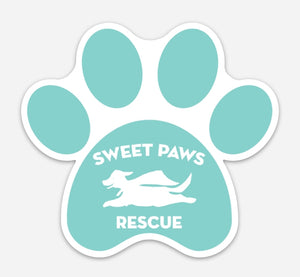 Magnet - Dog Paw Aqua