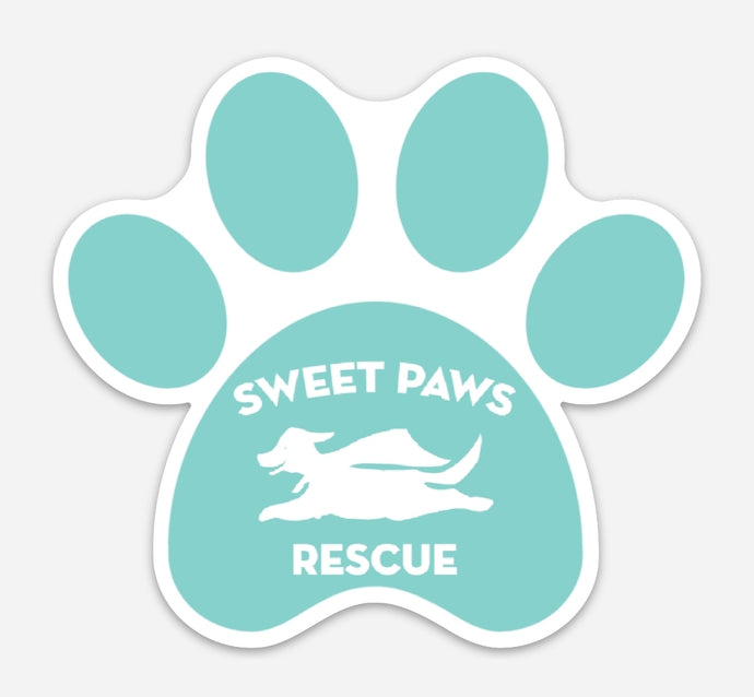 Magnet - Dog Paw Aqua