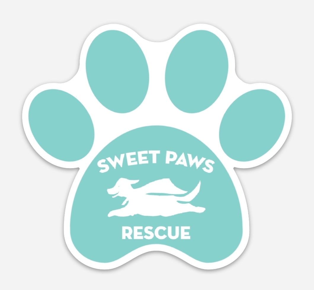 Magnet - Dog Paw Aqua