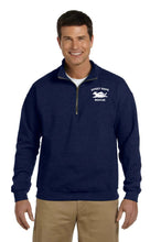 Load image into Gallery viewer, UNISEX Navy Quarter-Zip Sweatshirt with SPR or Dog Logo