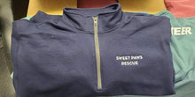 Load image into Gallery viewer, UNISEX Navy Quarter-Zip Sweatshirt with SPR or Dog Logo